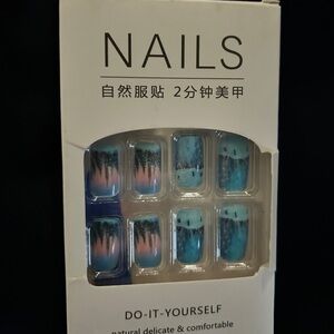 Blue and Pink DIY Nail Set